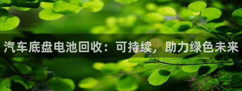 优发国际app官网下载安装：汽车底盘电池回收：可持续，助力绿色未来