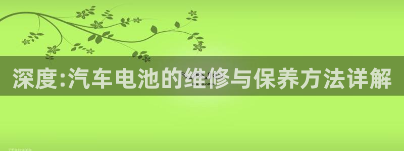 优发国际平台：深度:汽车电池的维修与保养方法详解