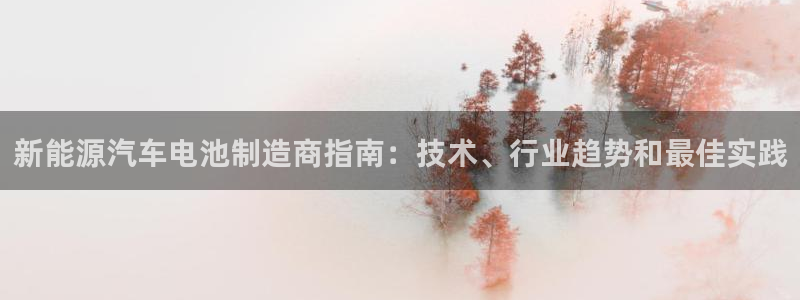 优发国际手机客户端下载安装苹果：新能源汽车电池制造商指南：技术、行业趋势和最佳实践