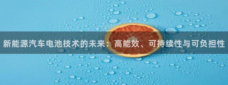 优发国际网官网17k8：新能源汽车电池技术的未来：高能效、可持续性与可负担性